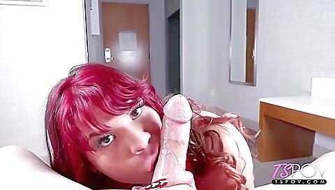 Hot big booty blonde sucks a dildo and big cock in mouth