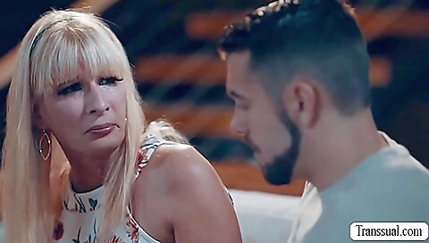 Hot anal sex video for big and fat blonde stepmother