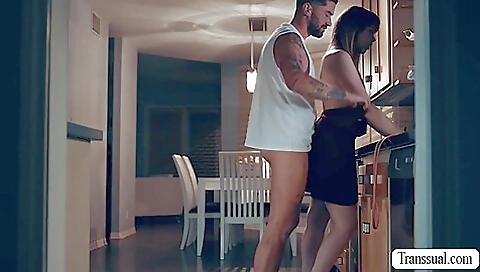 Busty brunette step-sister gets fucked in a hardcore way