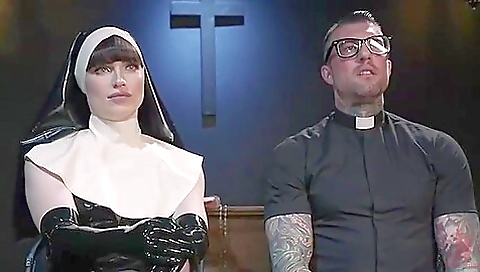 Sexy brunette with large boobs is whipped by a dick