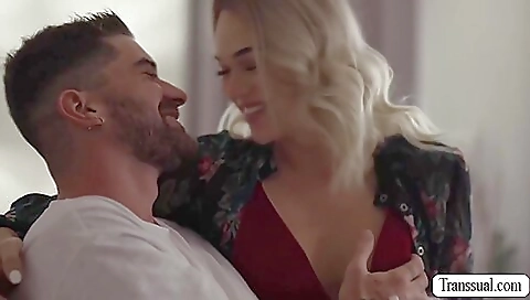 Sexy shemale is going to get it on with her stepbrother