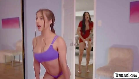 Brunette milf fucked by boss in front of the camera