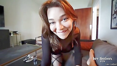 Brunette with big tits and a hairy pussy doing anal