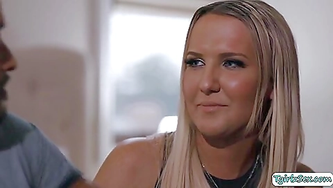 Pretty Blondie Transgender Takes Big Black Cock In H